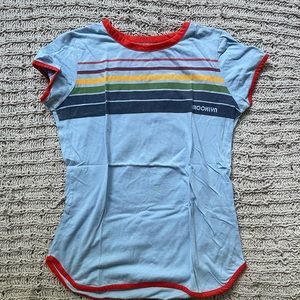 Brooklyn Industries Rainbow Blue Teeshirt 100% Cotton